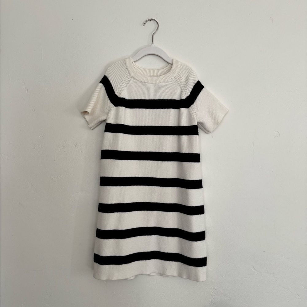Zara Striped Black and White Sweater Dress